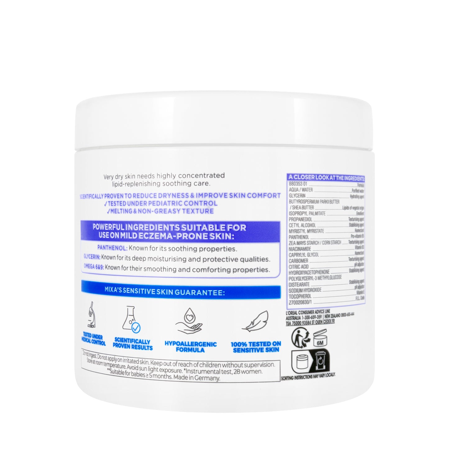 Mixa Panthenol Comfort Cream 400Ml