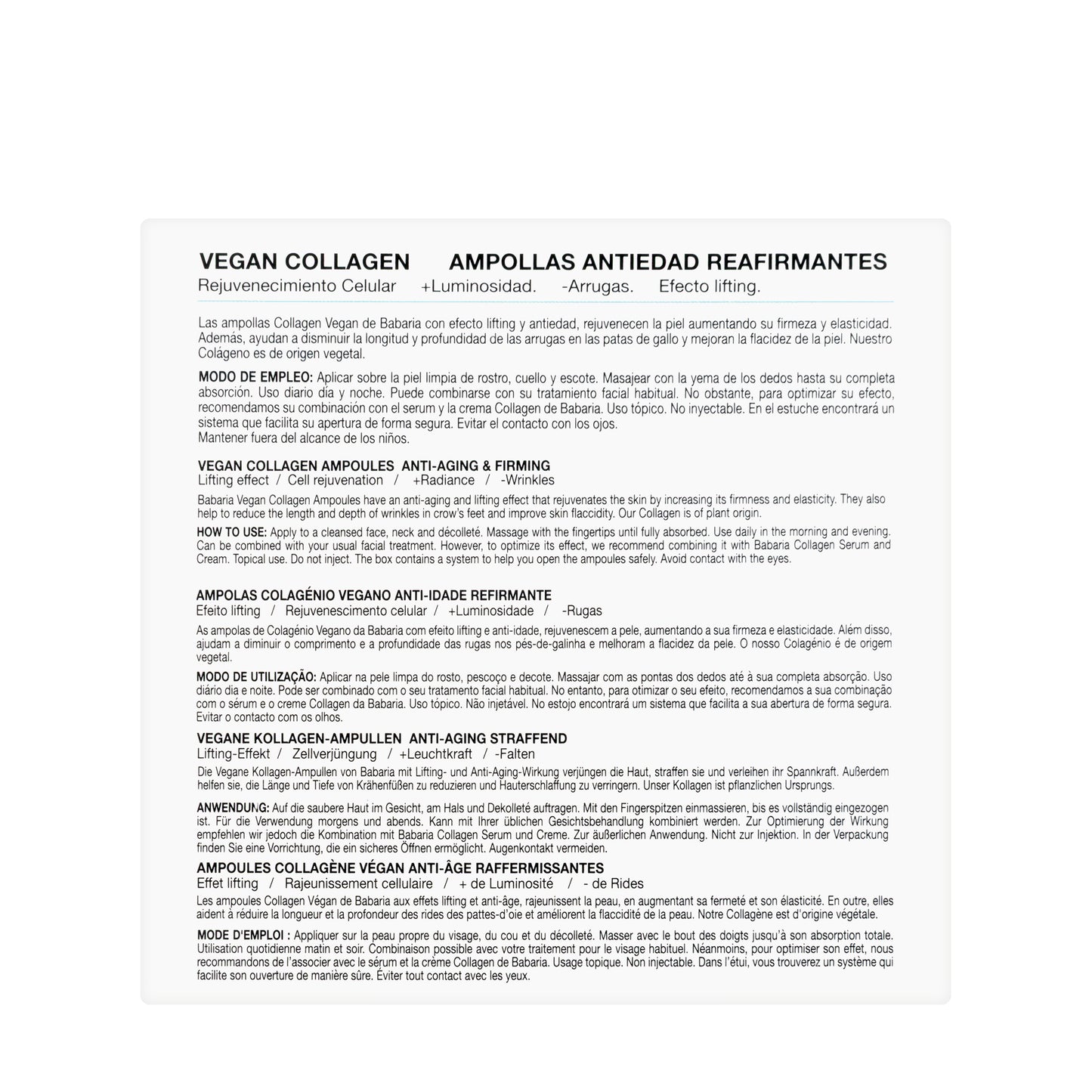 Babaria Collagen Vegan Ampoules 5 x 2 ml