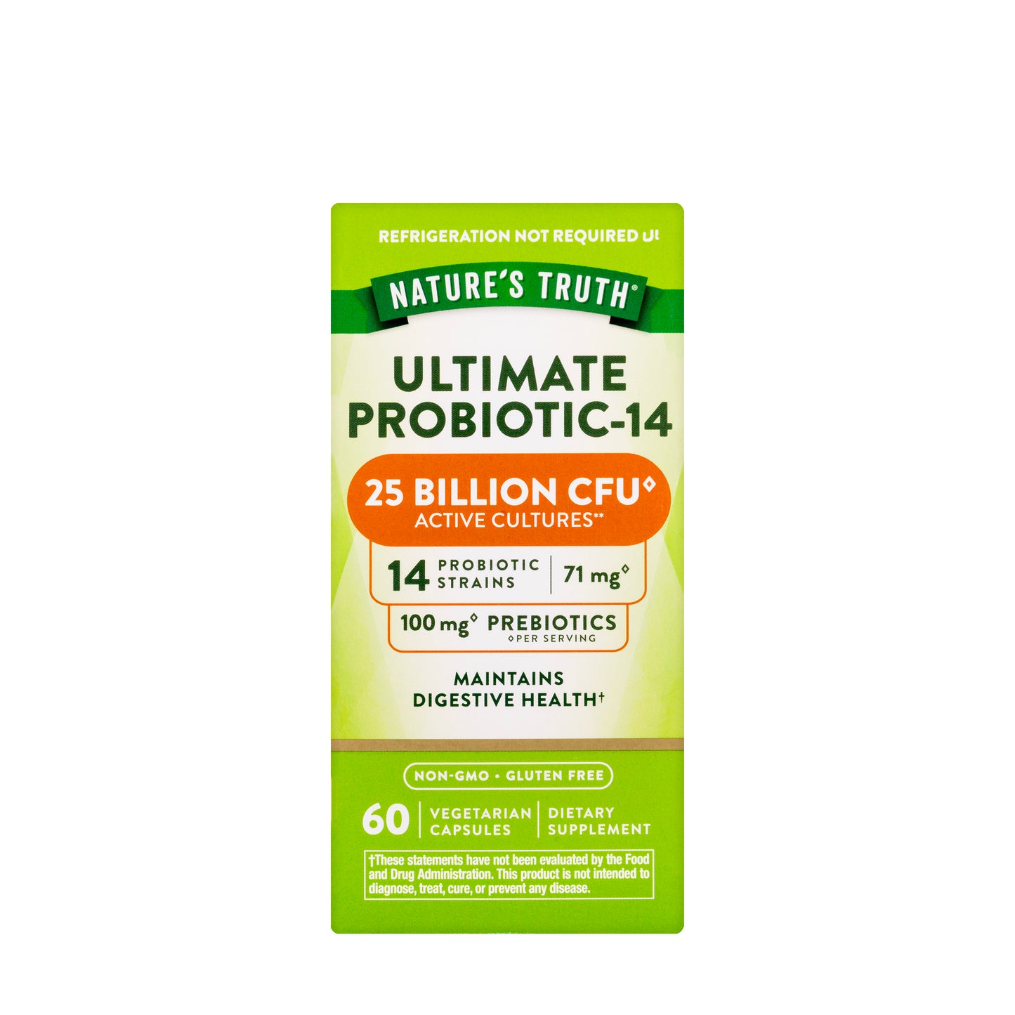Natures Truth Ultimate Probiotic-14 25 Billion 60 Capsules
