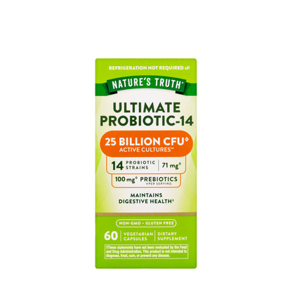Natures Truth Ultimate Probiotic-14 25 Billion 60 Capsules