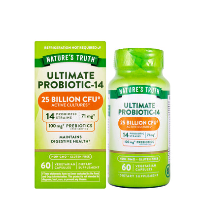 Natures Truth Ultimate Probiotic-14 25 Billion 60 Capsules
