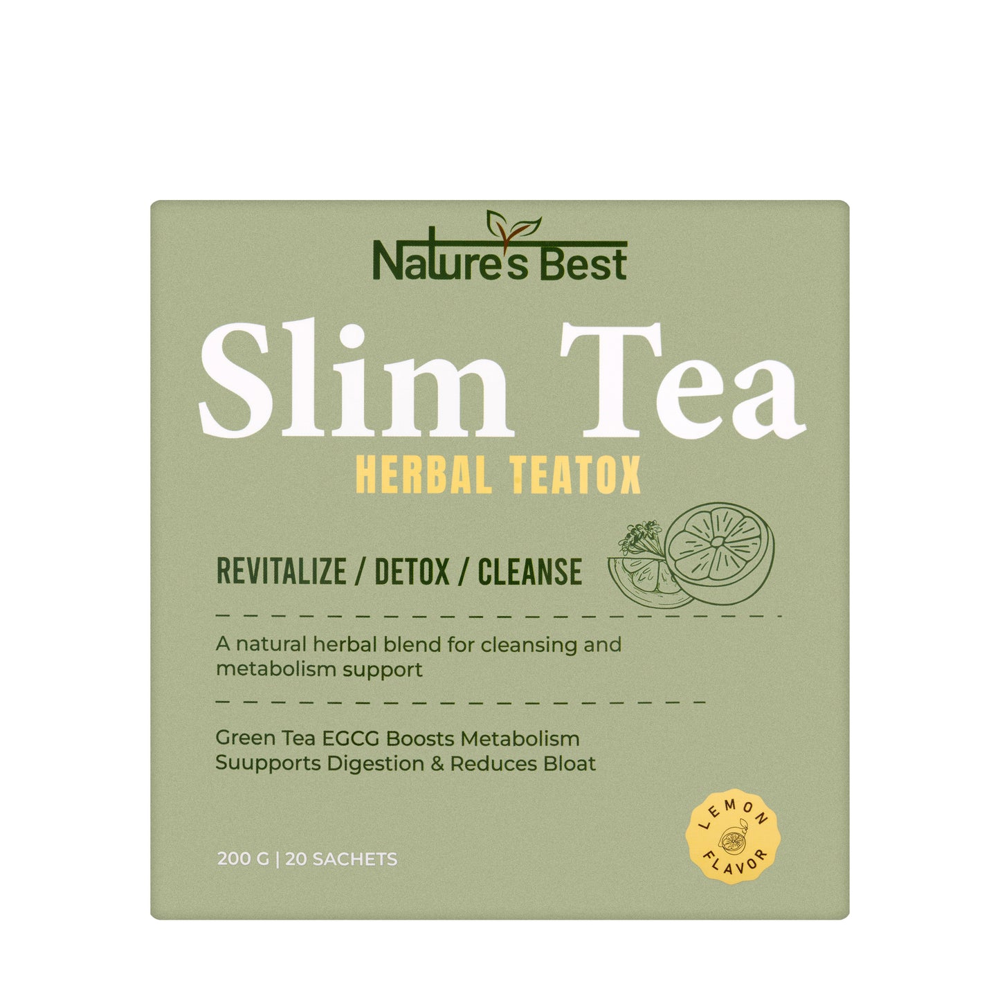Natures Best Slim Tea Herbal Teatox 20 Sachets