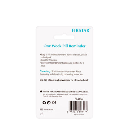 Firstar One Week Pill Reminder 5736