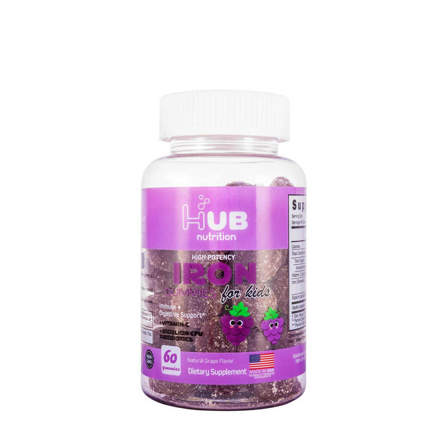 Hub Nutrition Iron for Kids 60 Gummies
