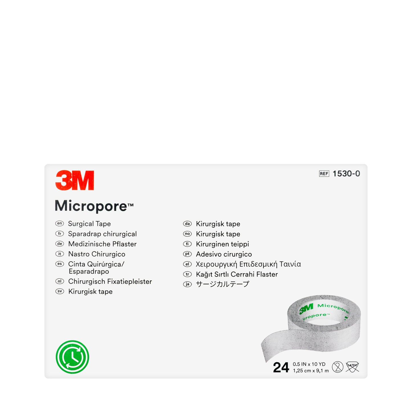 3M Micropore Surgical Tape 1.25 cm x 9.1 m 24 Pieces [1530-0]