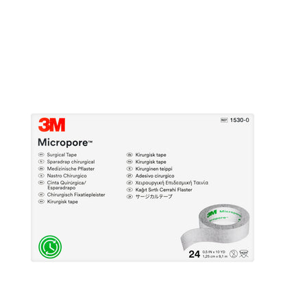 3M Micropore Surgical Tape 1.25 cm x 9.1 m 24 Pieces [1530-0]