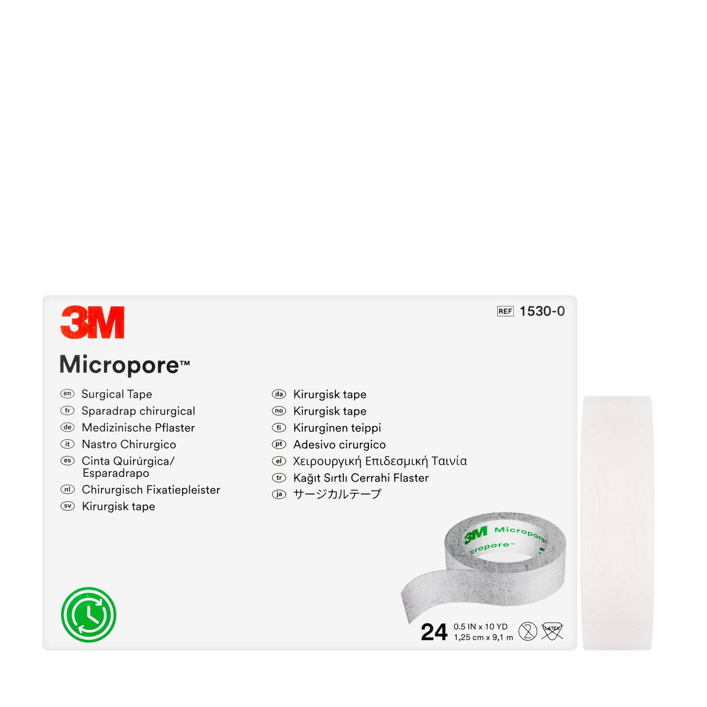 3M Micropore Surgical Tape 1.25 cm x 9.1 m 24 Pieces [1530-0]