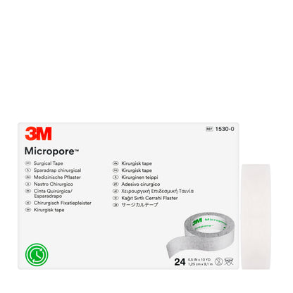 3M Micropore Surgical Tape 1.25 cm x 9.1 m 24 Pieces [1530-0]