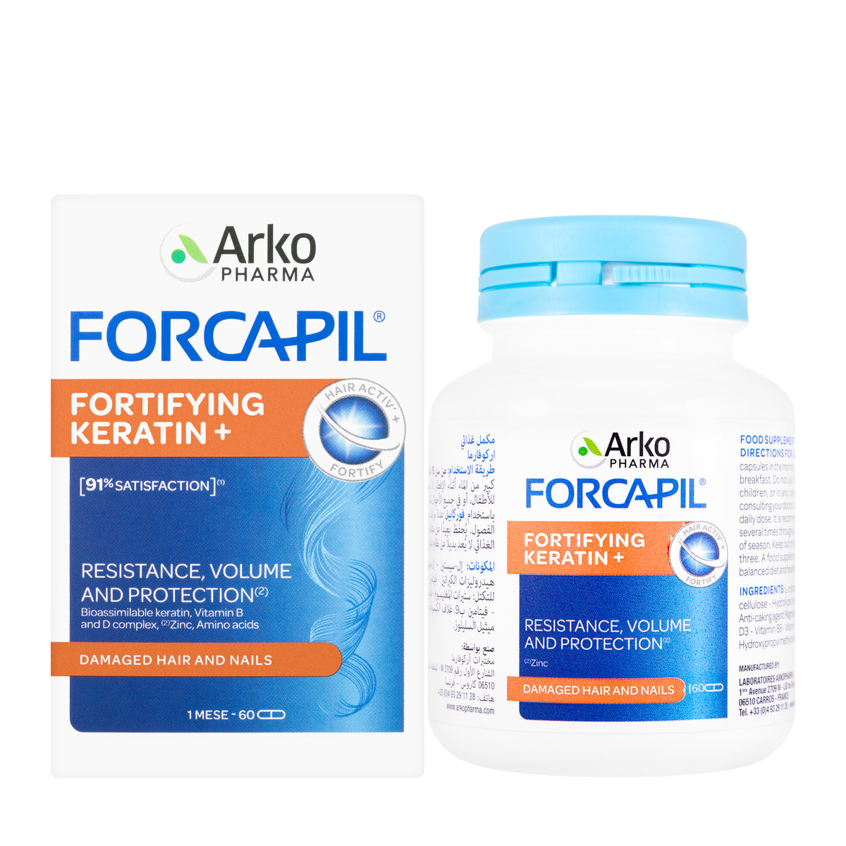 Arkopharma Forcapil Fortify Keratin+ 60 Capsules