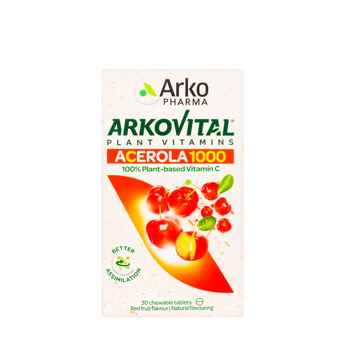 Arkovital Acerola Vitamin C 1000 mg 30 Chewable Tablets