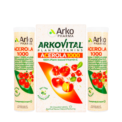 Arkovital Acerola Vitamin C 1000 mg 30 Chewable Tablets