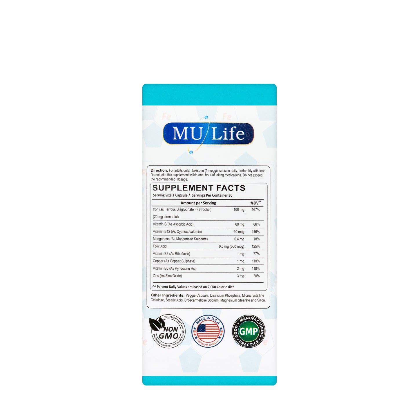 MU Life Microsom Iron 30 Capsules