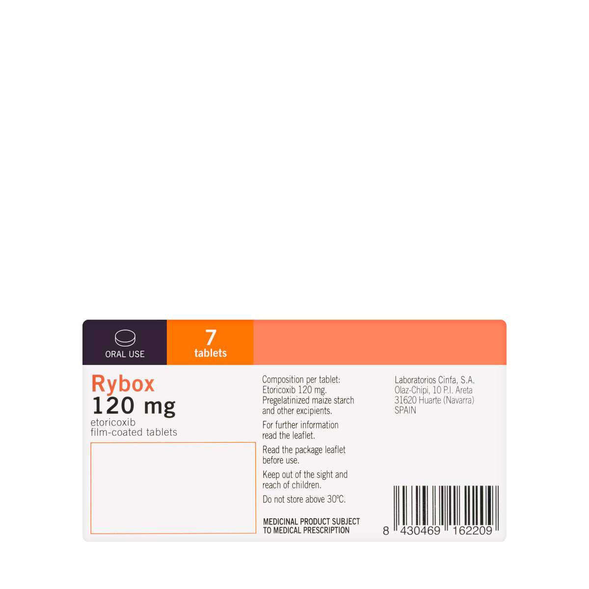 Rybox 120 mg 7 Tablets
