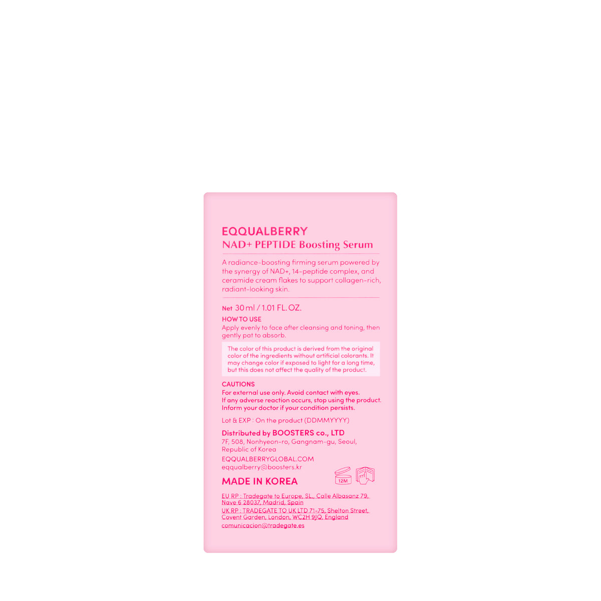 Eqqual Berry NAD+ Peptide Boosting Serum 30 ml