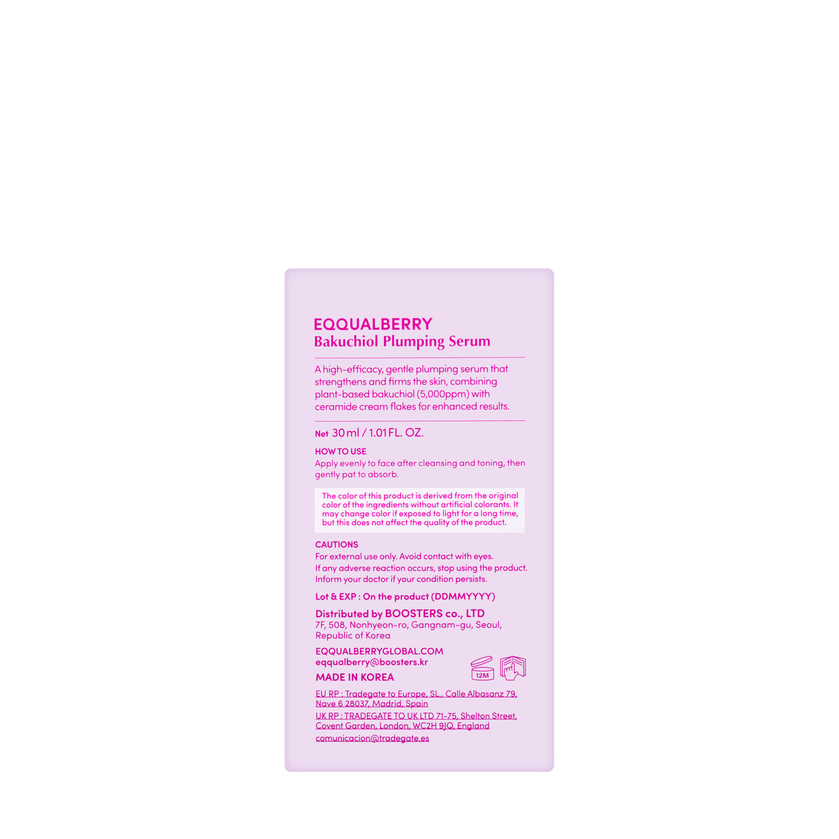 Eqqual Berry Bakuchiol Plumping Serum 30 ml