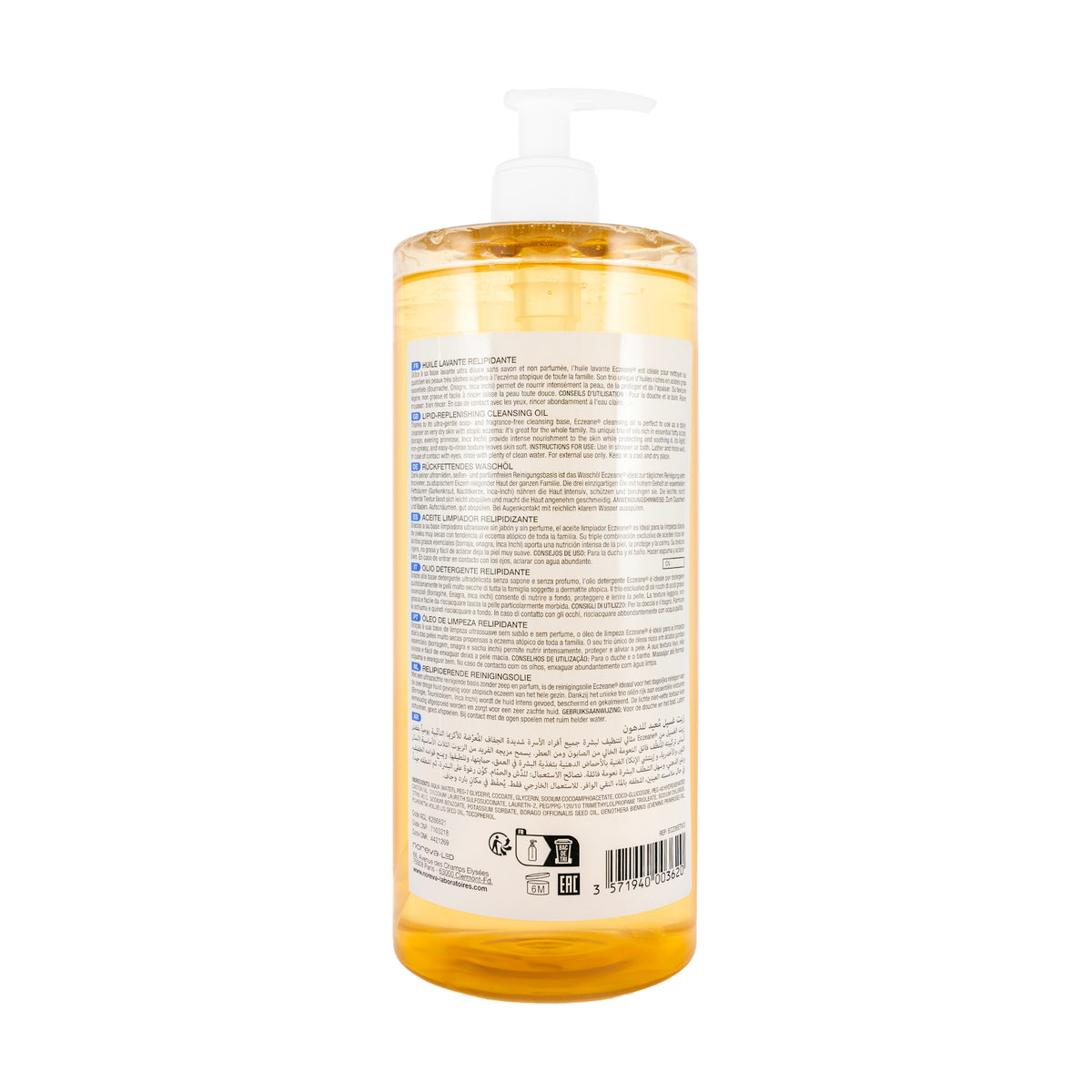 Noreva Eczeane Lipid Replenishing Cleansing Oil 1 Litre