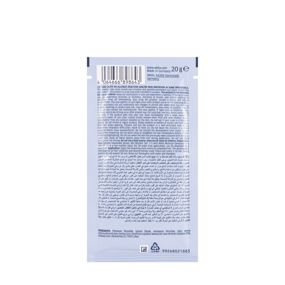 Blondor Geli 1+3 Sachet 20 gm