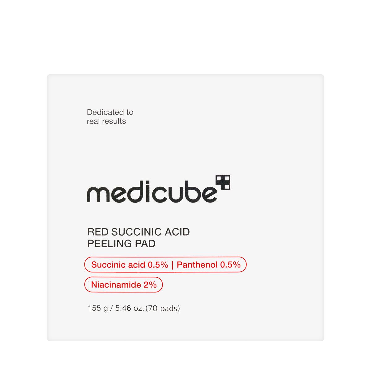 Medicube Red Succinic Acid Peeling Pad 155 gm (70 Pieces)