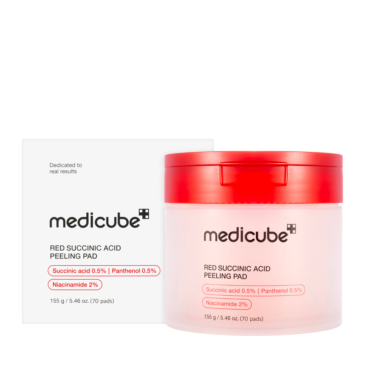 Medicube Red Succinic Acid Peeling Pad 155 gm (70 Pieces)