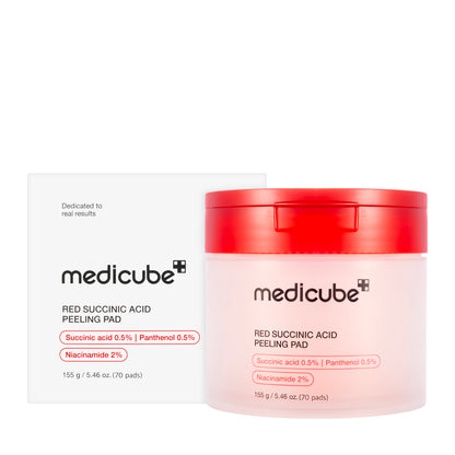 Medicube Red Succinic Acid Peeling Pad 155 gm (70 Pieces)