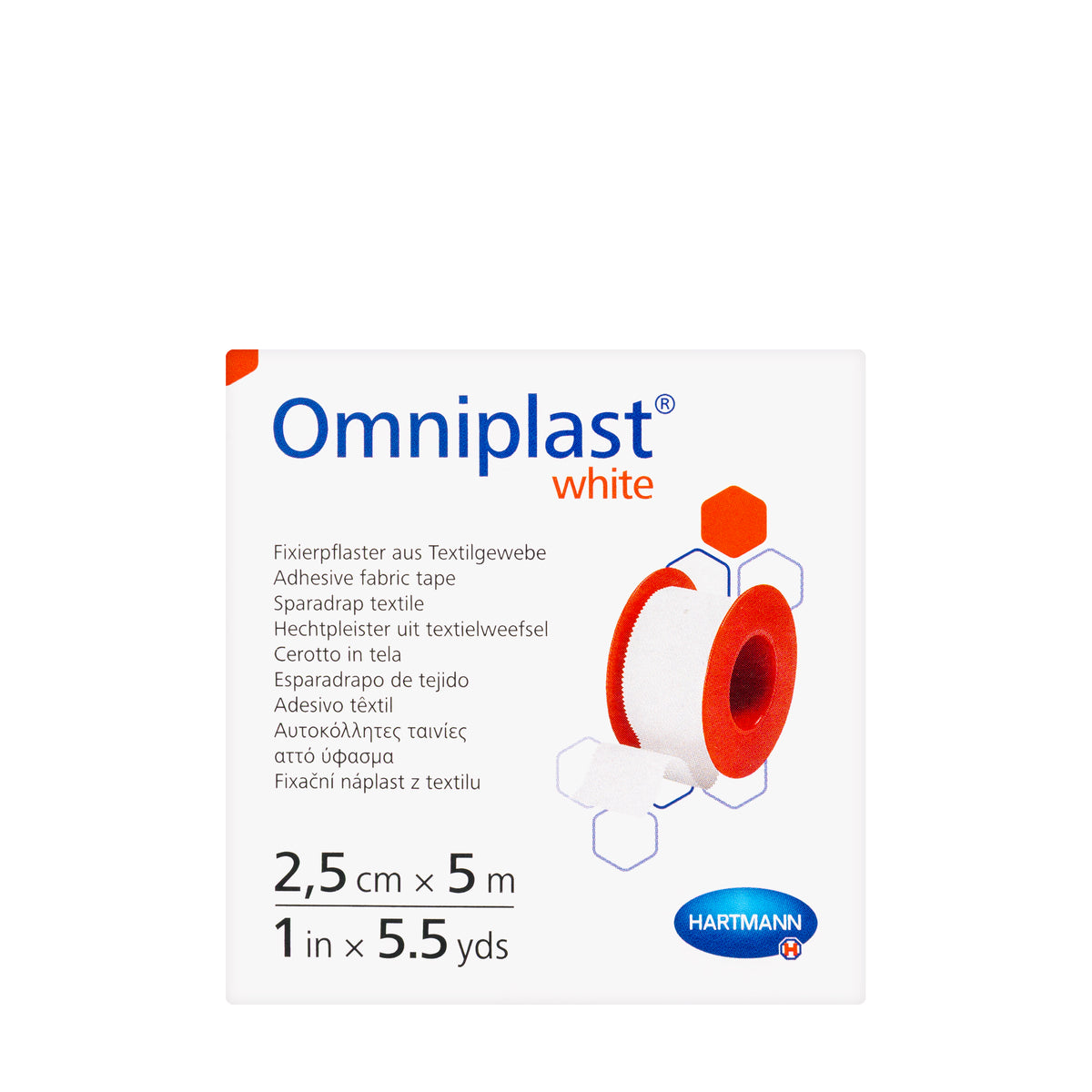 Hartmann Omniplast White 2.5 cm × 5 m