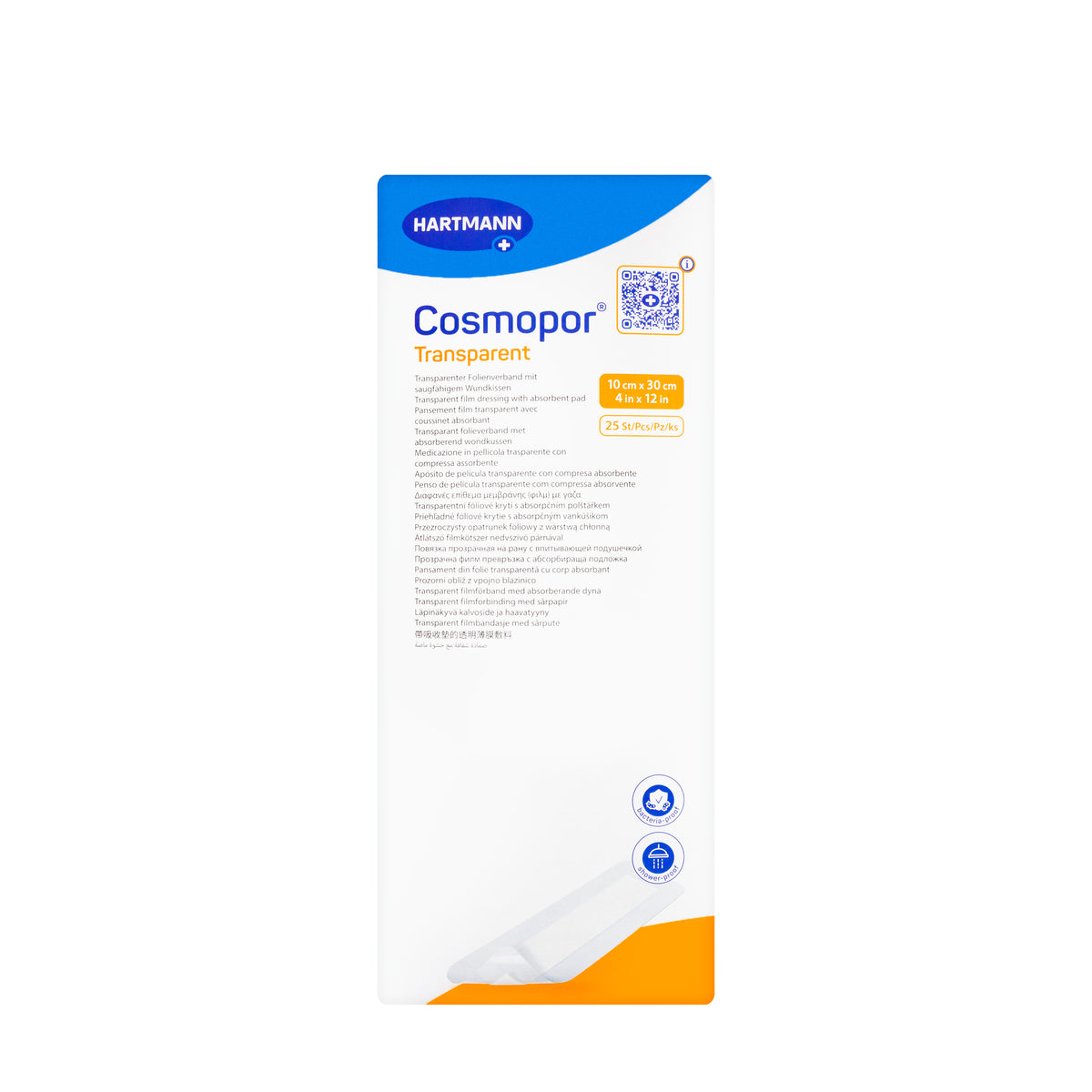 Hartmann Cosmopor Transparent 10 × 30 cm 25 Pieces