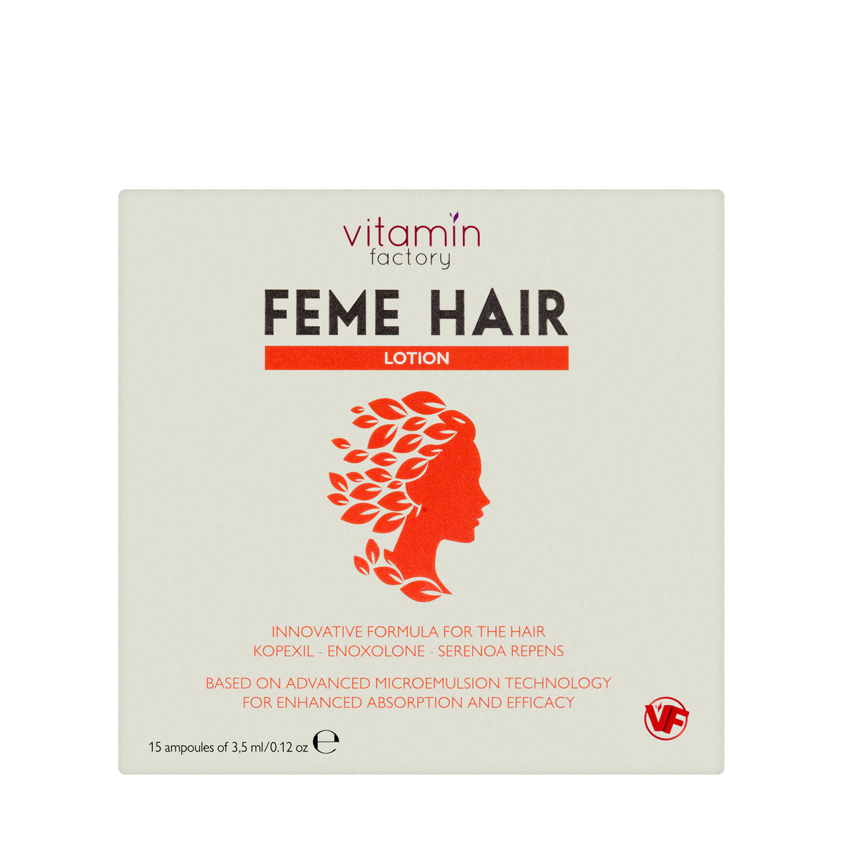 Feme Hair Lotion 15 Ampoules × 3.5ml