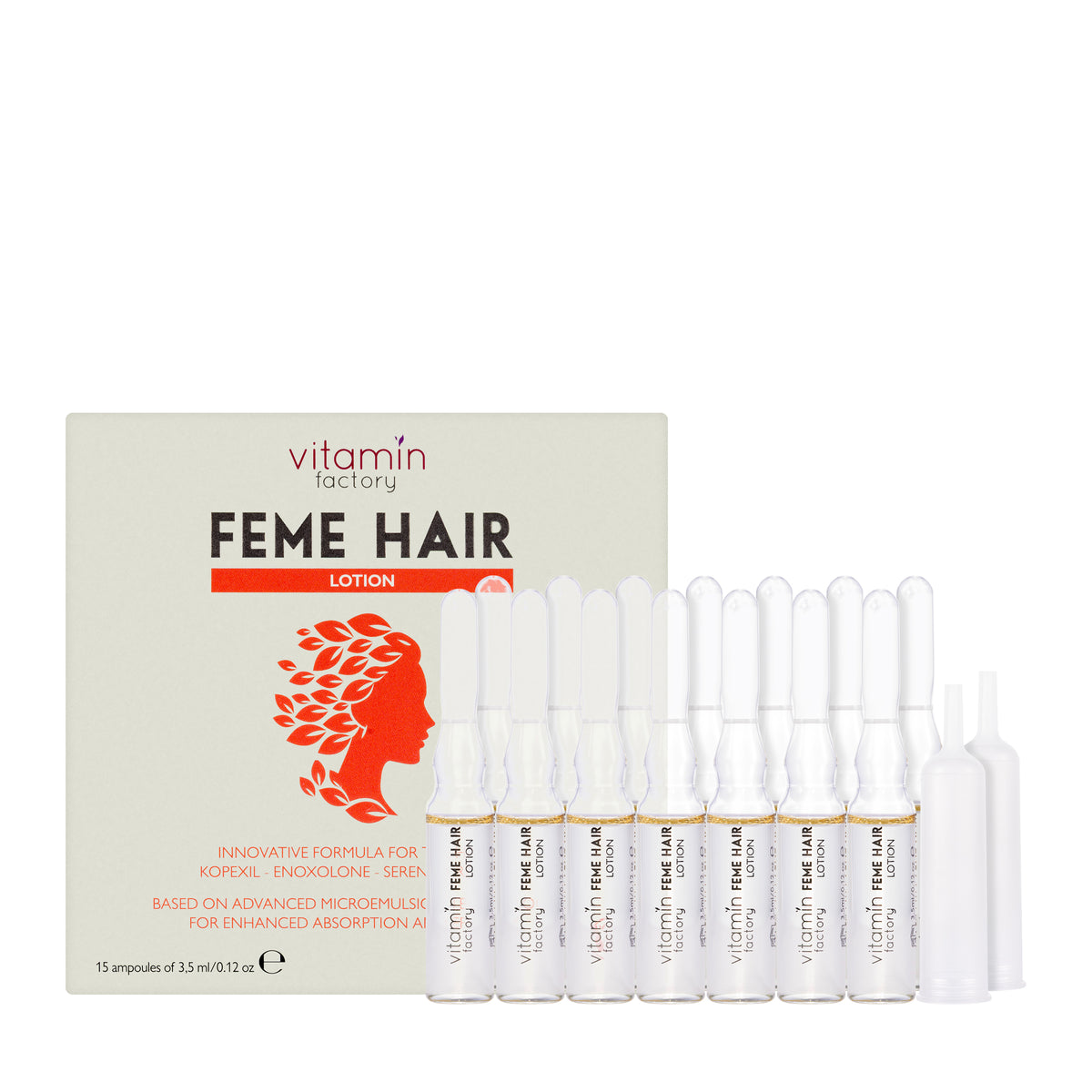 Feme Hair Lotion 15 Ampoules × 3.5ml