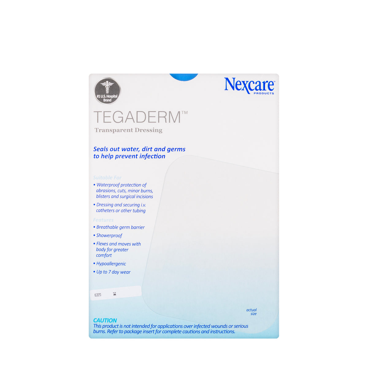 Nexcare Tegaderm Waterproof Dressing 10 × 12 cm 4 Pieces
