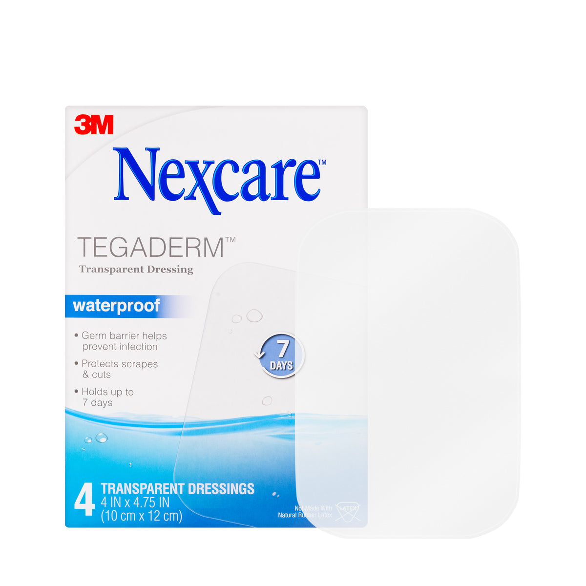 Nexcare Tegaderm Waterproof Dressing 10 × 12 cm 4 Pieces