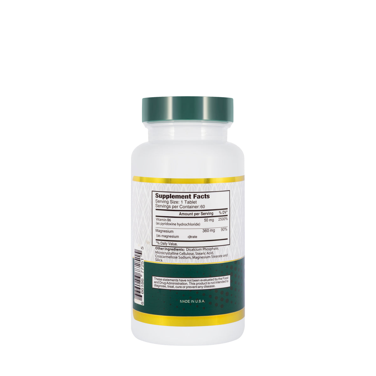 Best Magnesium + Vitamin B6 60 Capsules