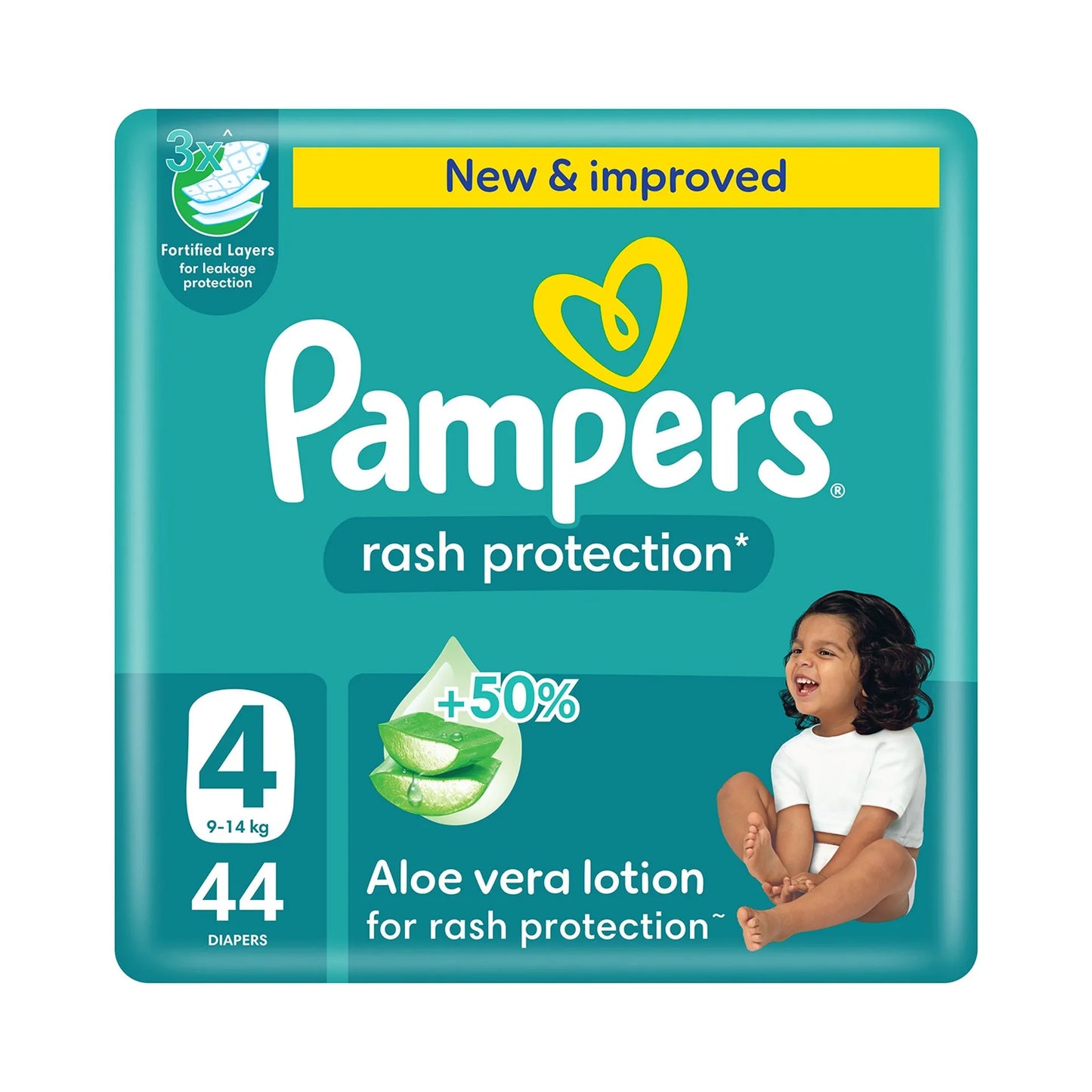 Pampers 4 New Rash Protection 44 Pieces