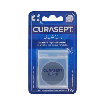 Curasept Black Waxed Dental Floss 50 m
