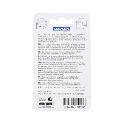 Curasept Black Waxed Dental Floss 50 m