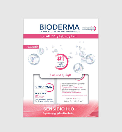 Bioderma Sensibio H2O Micellar Water Pump 500 Ml + 250 Ml Offer Pack