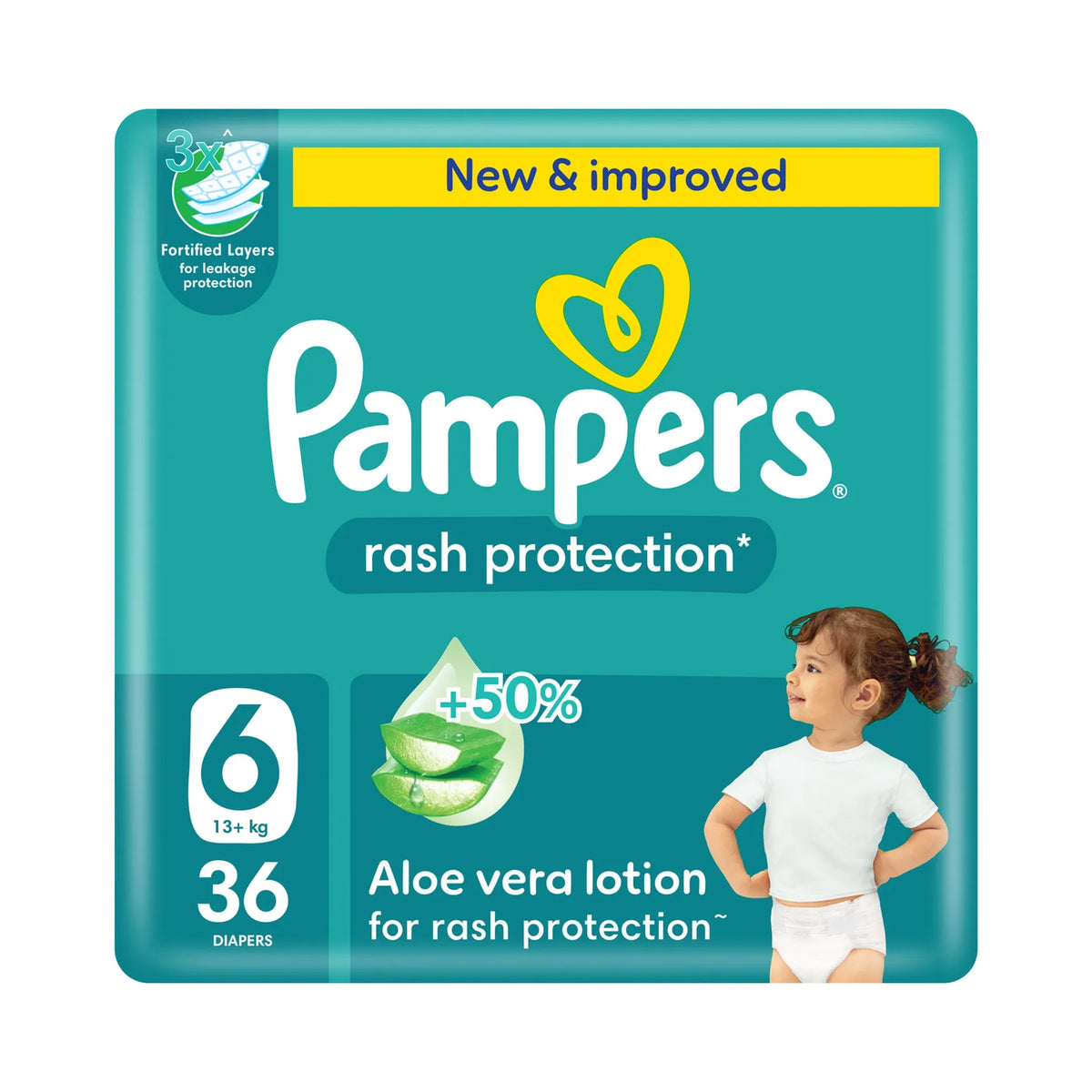 Pampers 6 New Rash Protection 36 Pieces