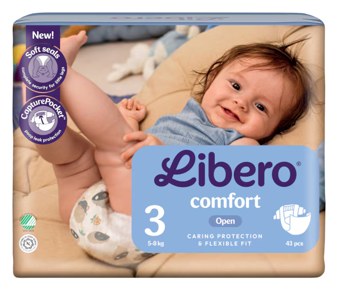 Libero New Comfort Size 3 5–8 kg 43 Pieces