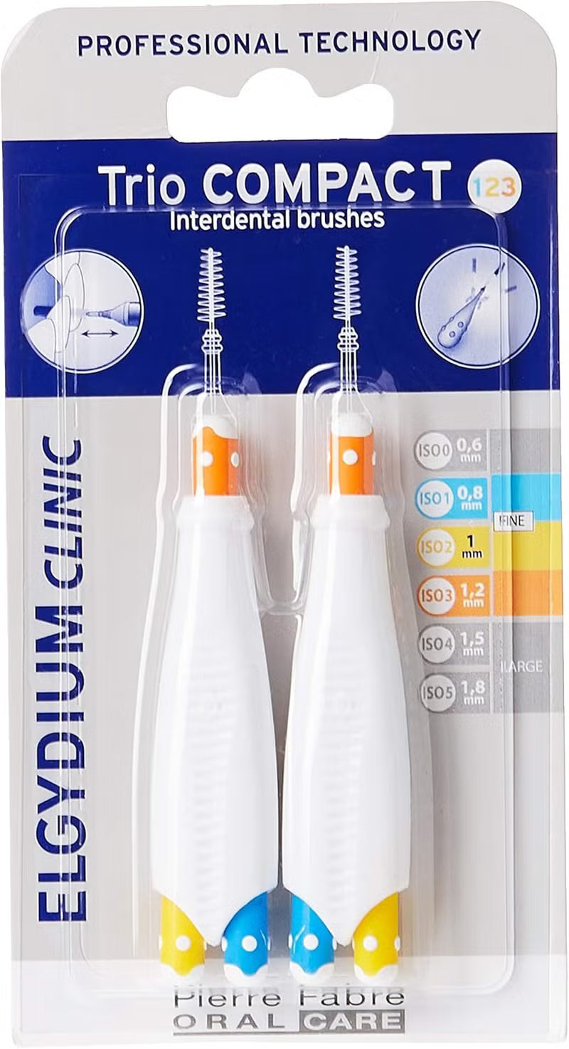 Elgydium Trio Compact 123 Intradental brushes [0.8,1,1.2Mm] 6 Units