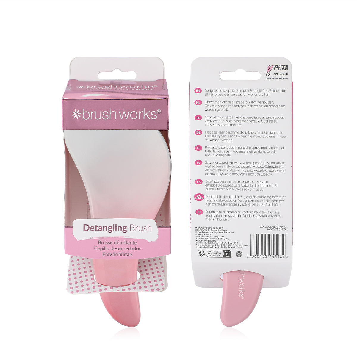 Brushworks Detangling Brush and  Scrunchie Set
