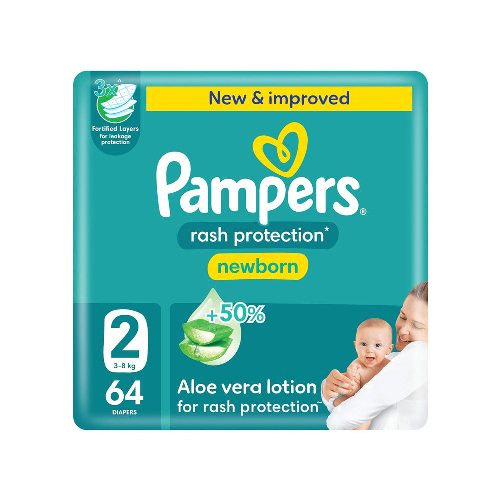 Pampers 2 New Rash Protection 64 Pieces