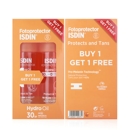 Isdin SPF 30 Protect and Tan Hydro Oil 1+1 Offer