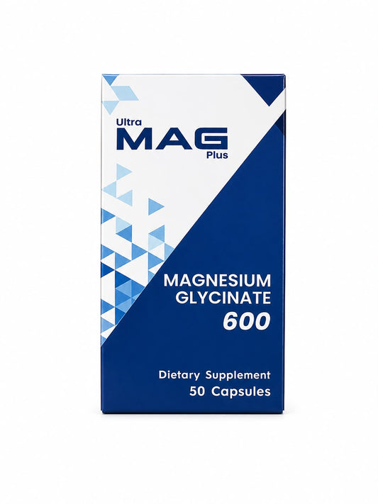 Ultra Mag Plus Magnesium Glycinate 600 mg 50 Capsules