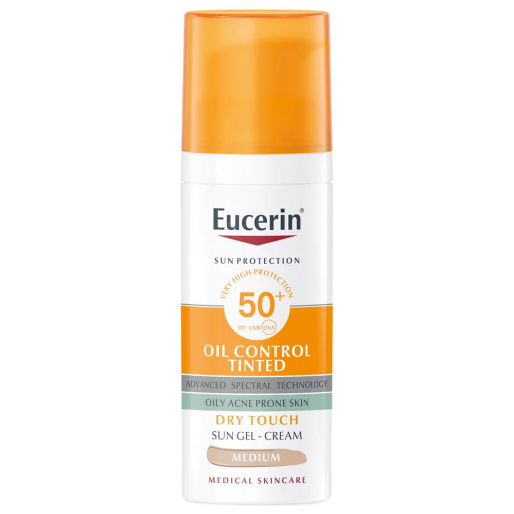 Eucerin Sun Oil Control Dry Touch SPF 50+ Gel-Cream Tint Medium 50 Ml