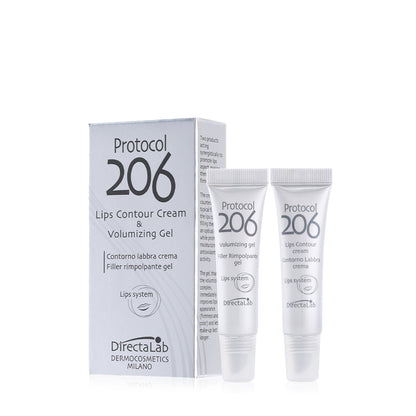 Protocol 206 Lips System [Lip Contour Cream  + Volumizing Gel] 2X15 Ml