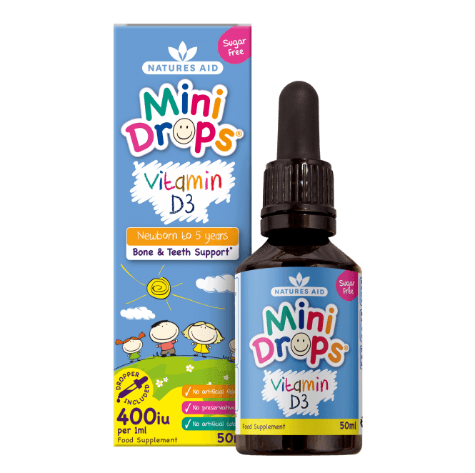 Nature’s Aid Mini Vitamin D3 400 IU Drops 50 ml