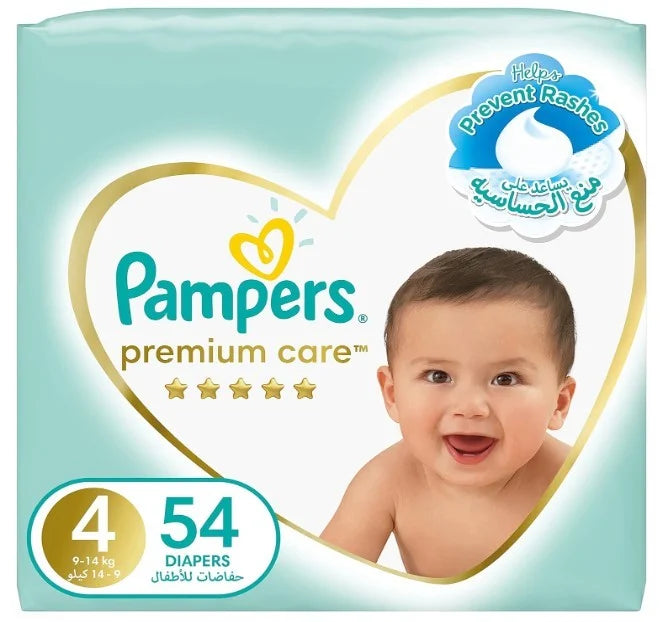 Pampers 4 Premium Care 9-14Kg 54 Pieces [GERMANY]