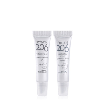 Protocol 206 Lips System [Lip Contour Cream  + Volumizing Gel] 2X15 Ml